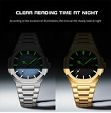 NIBOSI Brand Mens Watches Quartz Movement Watch Luxury Stainless Steel Calendar Waterproof Sport Simple Wristwatches for Man
