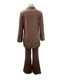 Women's Clothing 2023 Autumn New Solid Color Casual Suit Wide-leg Pants Suit Two-piece Suit Ensemble Femme 2 Pièces été