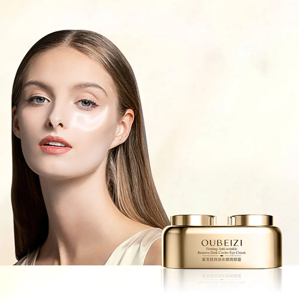 Crema de día para ojos de 40 g, crema de noche para ojos, doble cuidado de la piel, reduce las ojeras, reafirma el contorno de ojos, antiarrugas, hinchazón y cuidado de los ojos.
