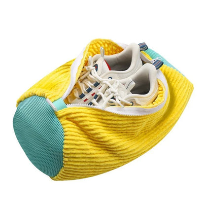 2/3PCS Shoe Washing Machine Bag with Liquid Shoe Brush Set Durable Laundry Shoe Bag and Soft Bristle Clean Brush for All Shoes