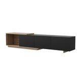 Comanlai 240cm Modern TV Cabinet with LED Lights  Living Room TV Cabinet with 3 Drawers and Open Storageextendable TV Stands