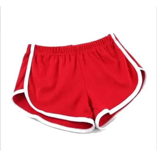 Pantalones cortos informales a la moda de verano para mujer, pantalones cortos transpirables de Color caramelo, pantalones cortos deportivos informales con cintura elástica para mujer