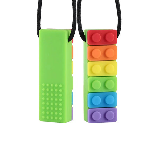 Mordedor de silicona para bebé, juguetes coloridos, mordedores navideños, mordedor sensorial para autismo, herramientas de terapia motora oral, collar de dentición