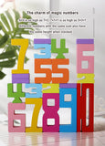 Wooden educational digital blocks, creative puzzles, stacking toys, fun brain teasers, early education topics, Montessori style