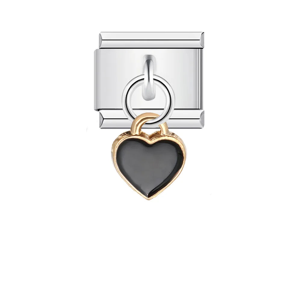 URING New Italian Charm Bracelet Pendant Series Shell Imitation Pearl Heart Personalized Assembly Chain Y2k DIY Making Jewelry
