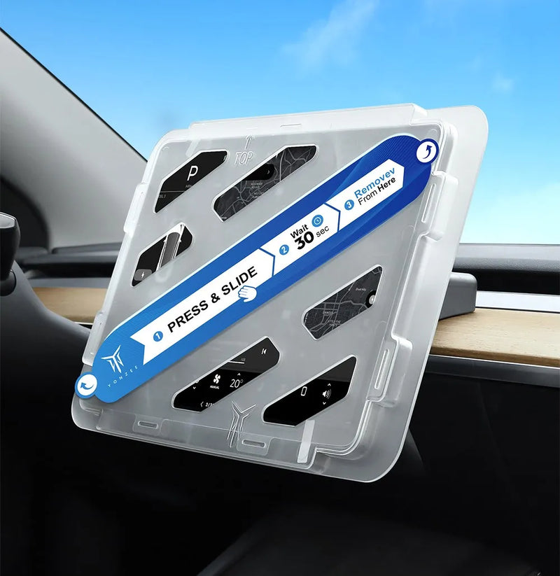 Protector de pantalla de vidrio templado YZ para consola central Tesla Model 3 Y, película HD antirreflejo, accesorios de protección de pantalla