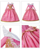 Girls Sleeping Beauty Aurora Cosplay Princess Dress Kids Rapunzel Frozen Elsa Cinderella Costume Party Clothing 2-10 Years