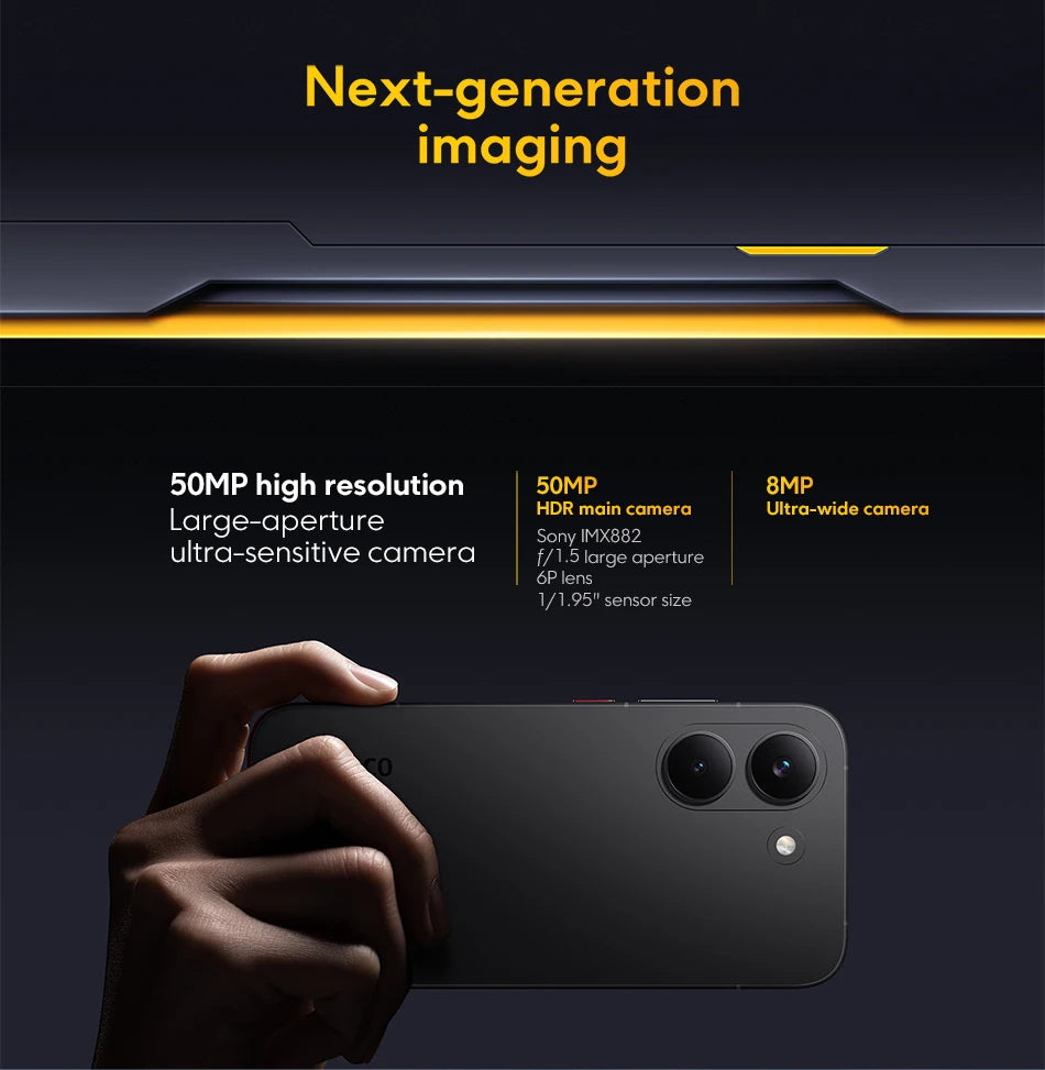 Global Version POCO X8 Pro 6500mAh battery W HyperCharge 50MP hand camera Supports NFC