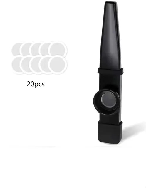 Diafragma de metal Kazoo com estojo de silicone, bom companheiro para cavaquinho, violino, guitarra, piano, 7 cores, 20 peças