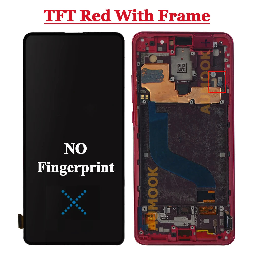 Pantalla LCD AMOLED de 6,53" para Xiaomi MI 9T Pro/MI 9T, ensamblaje de digitalizador táctil con marco para Xiaomi Redmi K20 Pro/K20 LCD