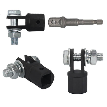 Adaptador de gato de tijera de 1/2 pulgada, adaptador de acero al cromo vanadio, llave inglesa, herramienta para taladro de gato automotriz, adaptadores para taladros de impacto, enchufe