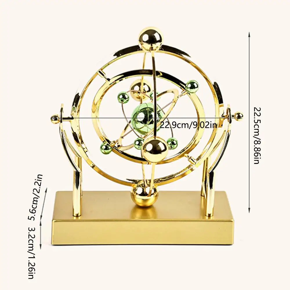 Rotating Magnetic Wobbler Earth Perpetual Motion Desktop Office Model Ornament Simple USB Decor Orb M1u8