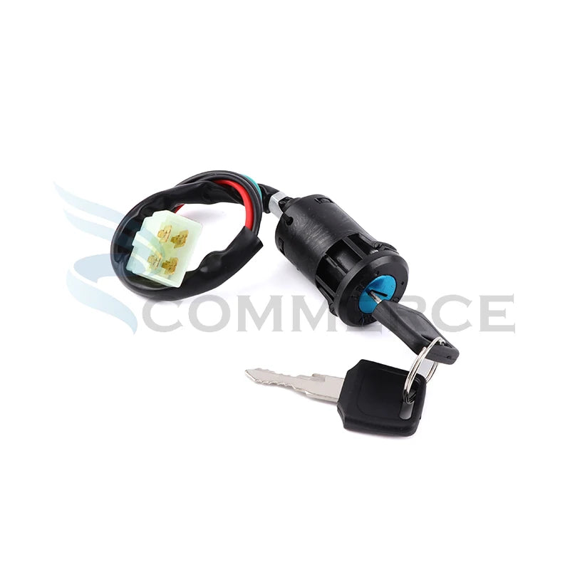 Motorcycle Electric Door Lock 4 Male Plug Ignition Key Switch For 50cc 110cc 125cc 150cc 250cc ATV QUAD Dirt Bike Accessories