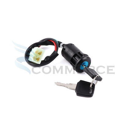 Motorcycle Electric Door Lock 4 Male Plug Ignition Key Switch For 50cc 110cc 125cc 150cc 250cc ATV QUAD Dirt Bike Accessories