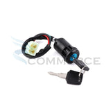 Motorcycle Electric Door Lock 4 Male Plug Ignition Key Switch For 50cc 110cc 125cc 150cc 250cc ATV QUAD Dirt Bike Accessories