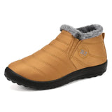 Zapatos de algodón, nuevas botas de nieve de invierno para parejas con botas de algodón grueso y afelpado, zapatos para caminar de PU cálidos e informales. 