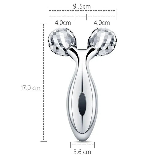 Rodillo facial en forma de Y para lifting facial, masaje 3D, rotación de 360°, masaje corporal completo, relajación, belleza y salud. 