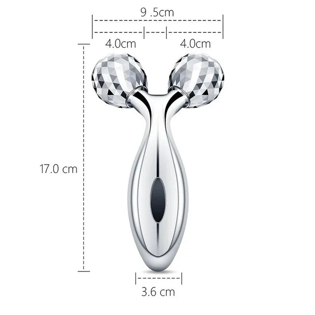 Y Shape Facial Roller for Face Lifting, 3D Massage, 360 Rotation, Full Body Massage, Relaxation, Beauty, Health 