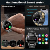 Novo Smartwatch Militar para Atividades ao Ar Livre (Modelo 2026) – Bateria de 1000 mAh de Longa Duração, Monitoramento de Fitness, À Prova d'Água, Estilo Tático e Esportivo