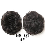 Coque despojado com piranha claw clip aplique de cabelo cacheado