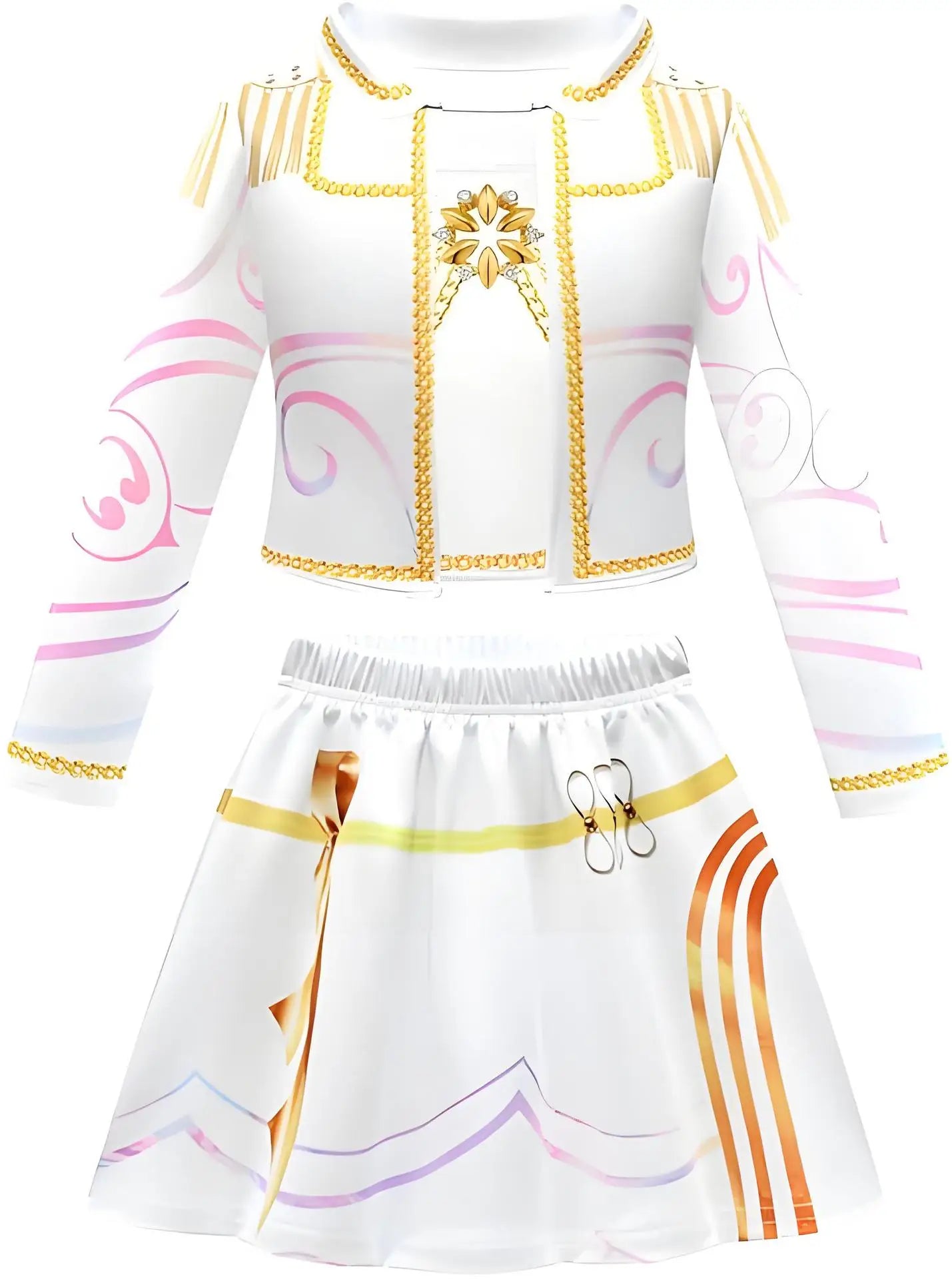 Children Girls Movie Kpop Mira Cosplay Costume Print Demon Hunters Zoey Rumi Cosplay Carnival Show Clothes Kids Girl Huntrix Set