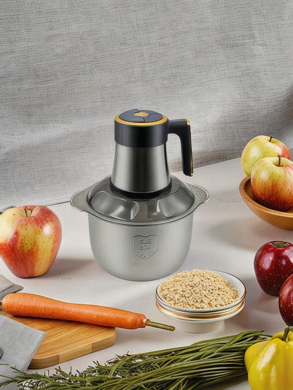 5L Electric Meat Grinder Stainless Steel Food Processor Chopper Kitchen Utensils Vegetable and Fruit Chopper Kitchens Utensil