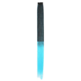 New Stripe Printed Clip-in Hair Extensions Synthetic Straight Hair Highlights Colorful 18 Inch Wig Hairpieces for Girls