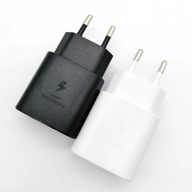Cargador superrápido Samsung tipo C de 25 W para Galaxy S24, S23, S20, S21, S22 Plus, Note 20, 10, A55, A35, A25, A15, Z Flip Fold 6, 5, 4, 3