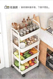 Estantería de múltiples capas para cocina, suelo, dormitorio, bebé, aperitivos, móvil, baño, almacenamiento en el baño.