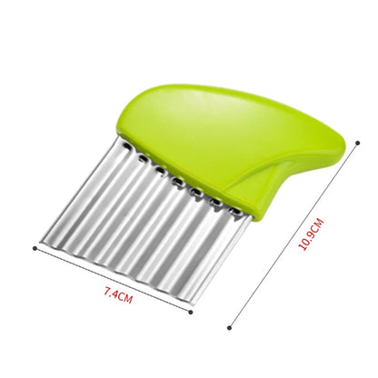 Stainless Steel Potato Knife Wave Shaped French Fries Potato Chip Slicer Carrot Fancy Vegetable Cutter Kitchen Accessories