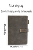 Vintage A5 leather notebook with personalized soft cover - perfect for business meetings and college life