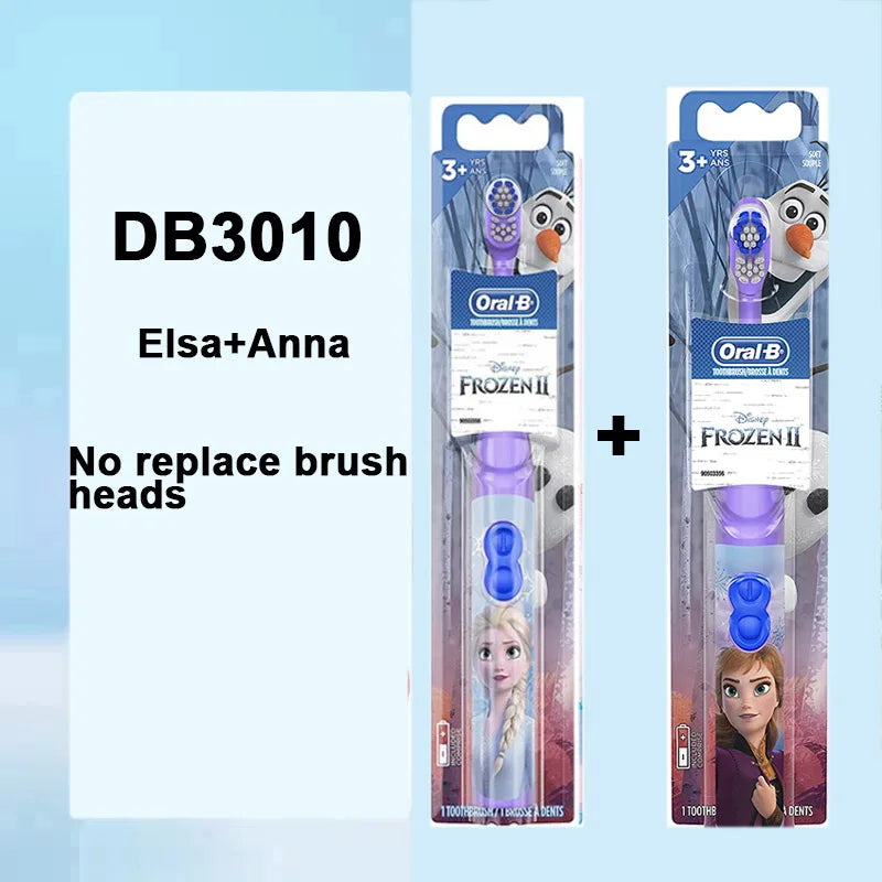 Oral-B Kid Electric Toothbrush Pro-Health Soft Bristle Rounded Vibrate Brush Heads Gum Care Teeth Brush Battery Power for Age 3+