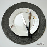 Round Placemats Set, Braided Circle Place Mat, Washable Table Mats for Kitchen Dining Table, Mixed Color Non-Slip Place Mats