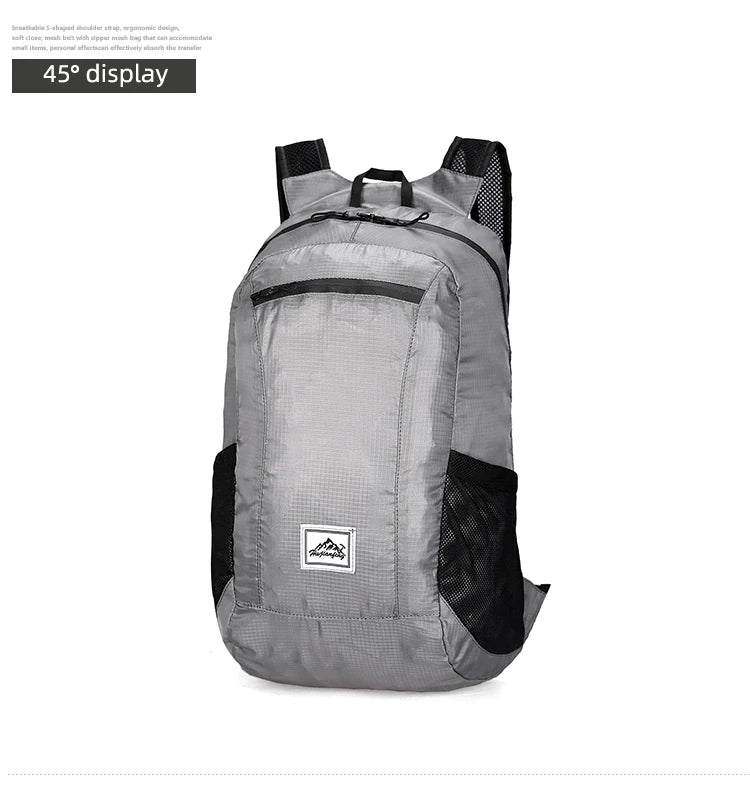 20L Portable Foldable Backpack Folding Mountaineering Bag Ultralight Outdoor Climbing Cycling Travel Knapsack Hiking Daypack