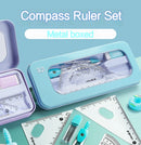 7-In-1 Multifunctional Compass Ruler Set Integrated High Aesthetic Drawing Office Tools for Primary Secondary School Stationery