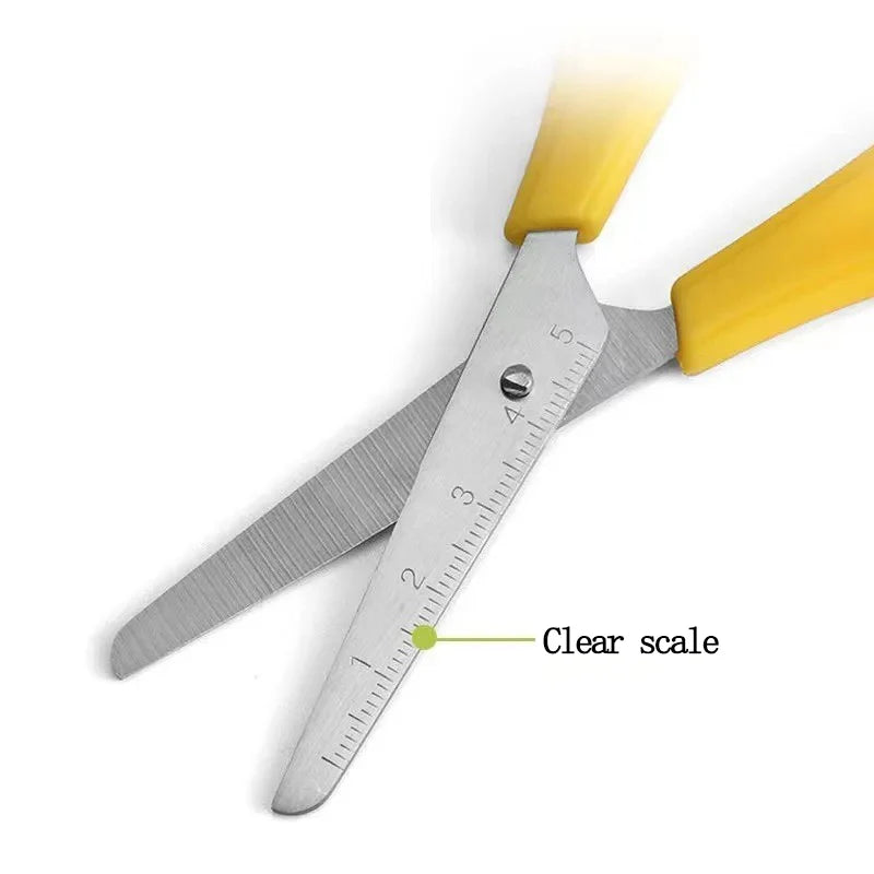 Scissors DIY Handmade Scissors Safety Ruler Scale Scissors Stationery Student School office supplies Scale stationery cute pen