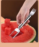 Stainless Steel Watermelon Cutting Tool Functional Watermelon Fork Slicer Slicing Tool for Melons Fruit Fork Kitchen Gadgets