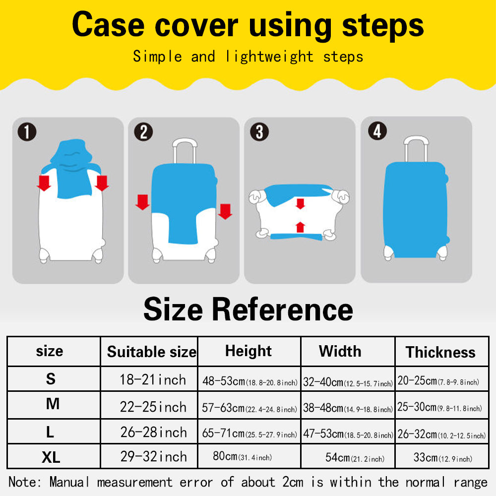 Luggage Cover Stretch Fabric Suitcase Protector Baggage Dust Case Cover Suitable for18-32 Inch Suitcase Case Travel accessories