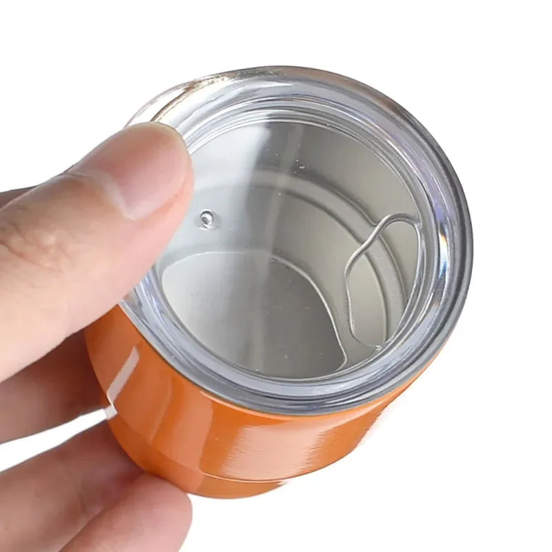 Mini vasos de 3oz con tapa y pajita, botellas de agua de sublimación de acero inoxidable, vasos de chupito de Metal, artículos para beber para verano e invierno, 1 ud.