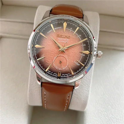 SEIKO Exquisite Dial Men's Watch Quartz Movement Creative Four Needle Dial High Quality Comfortable Fine Leather Multifunctional