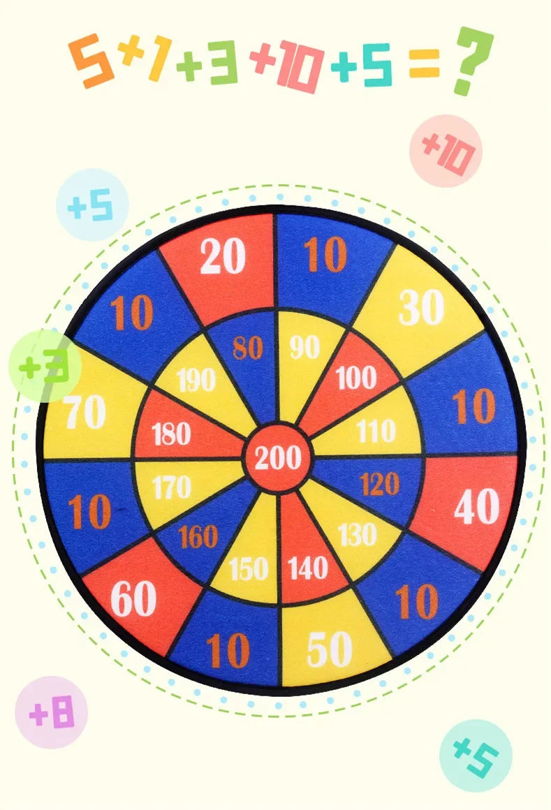 Educational Dart Board Baby Dart Indoor Sports Child Montessori Games for Children 3 to 7 Years