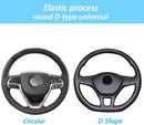 Elastic Elastic Steering Wheel Cover, Warm in Winter, Cool in Summer, Universal 15 Inches (About 38.1 Cm), Microfiber Breathable