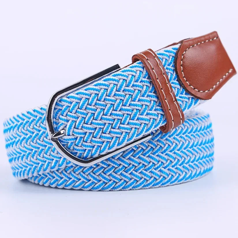 Women's Belt Fashion Casual Woven Elastic Belt Outdoor Sports Military Tactical Strap Climbing Work Belt Unisex Jeans Pants
