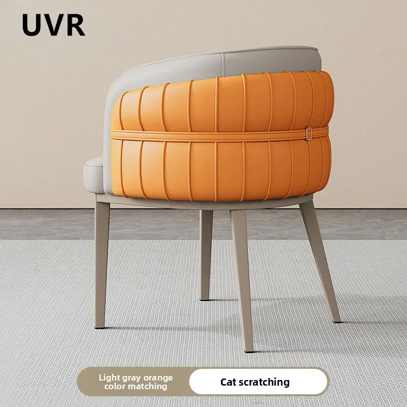 UVR Light Luxury Dining Chair Household Makeup Chair Modern Simple Hotel Negotiation Receiving Chair Restaurant Chair Furniture