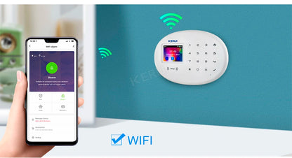 KERUI WIFI GSM Alarm System Kit W202 Home Security Protection Tuya Smart Support Alexa with Motion Detector Door Opening Sensor