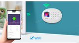 KERUI WIFI GSM Alarm System Kit W202 Home Security Protection Tuya Smart Support Alexa with Motion Detector Door Opening Sensor