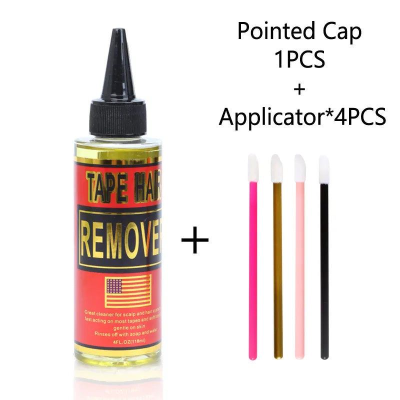 Spray removedor de cola de renda, 4oz, ação rápida, spray de liberação de resíduos, solução de remoção para perucas de renda, extensões, sistemas de cabelo, fita