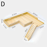 Practical Hamster Toy Thickened Entertainment Smooth Hamster Double Layer Wooden Climbing Platform with Ladder