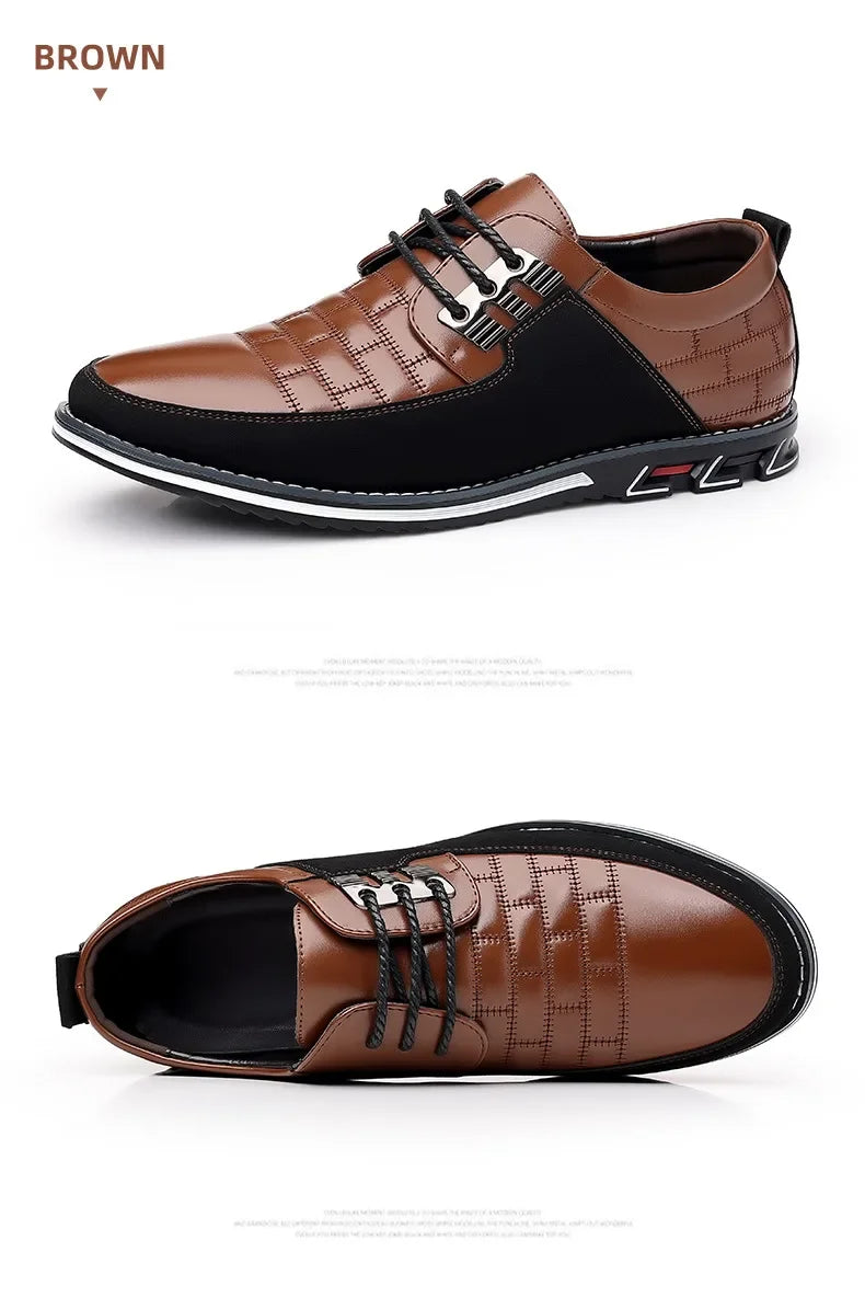 2024 Autumn Business Casual Shoes for Men Trend Classic Leather Shoes Outdoor Men Sneakers Sewing Breathable Men's Dress Shoes