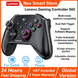 Lenovo S02 Wireless Bluetooth Gaming Controller, Dual Hall Trigger Wireless Gamepad, For Switch, PC, Android, IOS, TV